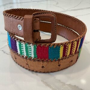 Woven Multi-Color Print Belt (fits women’s sizes 27-30)
